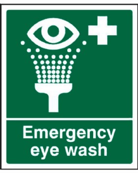 Eye Wash Sign Rigid Plastic